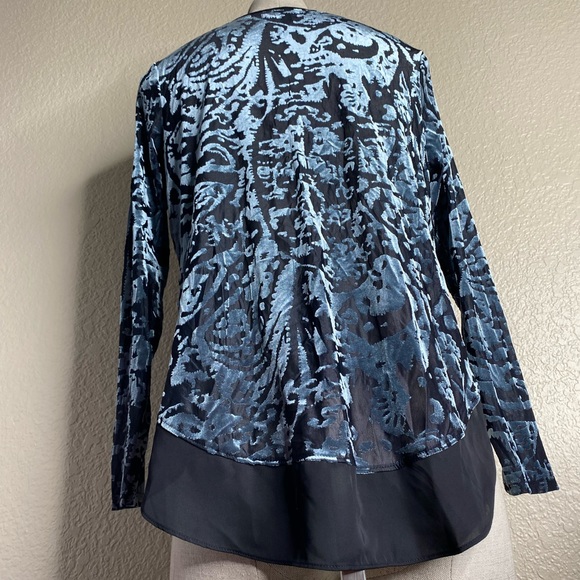 Simply Vera Wang Sheer Velvet Burnout Top - Picture 7 of 12